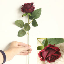 Load image into Gallery viewer, 5Pcs Artificial Flowers Silk Rose Long Branch Bouquet for Wedding Home Decoration