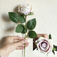 Load image into Gallery viewer, 5Pcs Artificial Flowers Silk Rose Long Branch Bouquet for Wedding Home Decoration