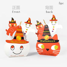 Load image into Gallery viewer, 5pcs Halloween Packaging Gift Box Ghost Paper Bag Candy Box Happy Helloween Party Pumpkin Funny Box Trick Or Treat Party Supplie