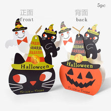 Load image into Gallery viewer, 5pcs Halloween Packaging Gift Box Ghost Paper Bag Candy Box Happy Helloween Party Pumpkin Funny Box Trick Or Treat Party Supplie