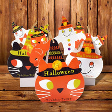 Load image into Gallery viewer, 5pcs Halloween Packaging Gift Box Ghost Paper Bag Candy Box Happy Helloween Party Pumpkin Funny Box Trick Or Treat Party Supplie