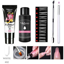 Load image into Gallery viewer, 5/2PCS Poly Extention Gel Set Nail Art French Nail Art Clear Camouflage Color Nail Tip Form Crystal UV Gel Slice Brush Nail Gel