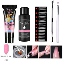 Load image into Gallery viewer, 5/2PCS Poly Extention Gel Set Nail Art French Nail Art Clear Camouflage Color Nail Tip Form Crystal UV Gel Slice Brush Nail Gel