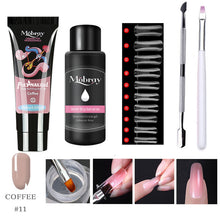 Load image into Gallery viewer, 5/2PCS Poly Extention Gel Set Nail Art French Nail Art Clear Camouflage Color Nail Tip Form Crystal UV Gel Slice Brush Nail Gel