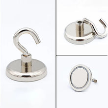 Load image into Gallery viewer, 5Pcs Strong Magnetic Hooks Heavy Duty Magnet Holder Wall Hanging Hanger Magnetic Base Home Storage Organization