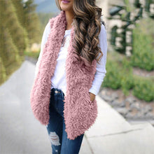 Load image into Gallery viewer, Ladies Women Sexy Lady Faux-Fur' Solid Casual Sleeveless Warm Vest Waistcoat