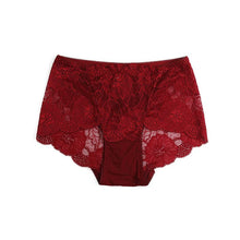 Load image into Gallery viewer, 10 Color Women Sexy Lace Panties Flowers Embroidery Underwear Mid Waist Butt Lift Seamless Briefs Plus Size Elasticity Panty