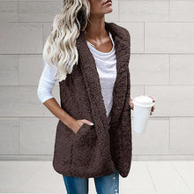 Load image into Gallery viewer, Womens Vest Winter Warm Hoodie Outwear Casual Coat Faux Zip Up Sherpa Jacket
