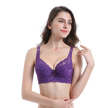 Load image into Gallery viewer, Plus Size Bras For Women Full Coverage Sexy Lace Push Up Breasted Bra Adjustable Full Cup Large Size Bra Big Cup