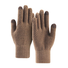 Load image into Gallery viewer, Wool Knitted Touch-Screen Gloves Men's Winter Fleece-Lined Thickened Outdoor Cold-Proof Warm Gloves