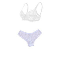 Load image into Gallery viewer, Sexy Women Push Up Underwire Lace Bra Set Ultra Thin Sheer Underwear Bikini Bra Panty Set Comfortable Sleep Underwear