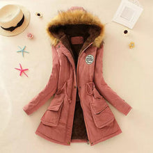 Load image into Gallery viewer, Winter Womens Warm Coat Hooded Jacket Slim Winter Outwear Coats