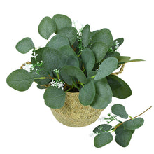 Load image into Gallery viewer, 5pcs Artificial Plants Green Eucalyptus Leaves DIY Bridal Bouquet Fake Flowers For Home Garden Party Wedding Flower Decorations