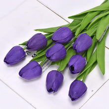 Load image into Gallery viewer, 5pcs Tulip PU Artificial Flower Real Touch Bouquet Fake Flowers For Wedding Decoration Spring Party DIY Home Garden Supplies