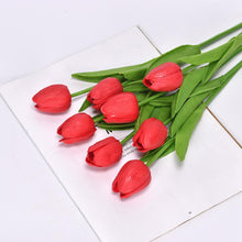 Load image into Gallery viewer, 5pcs Tulip PU Artificial Flower Real Touch Bouquet Fake Flowers For Wedding Decoration Spring Party DIY Home Garden Supplies