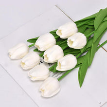 Load image into Gallery viewer, 5pcs Tulip PU Artificial Flower Real Touch Bouquet Fake Flowers For Wedding Decoration Spring Party DIY Home Garden Supplies