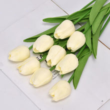 Load image into Gallery viewer, 5pcs Tulip PU Artificial Flower Real Touch Bouquet Fake Flowers For Wedding Decoration Spring Party DIY Home Garden Supplies