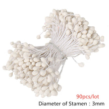 Load image into Gallery viewer, 6/10/12/70/90/144pcs White Hybrid Flower Cherry Stamen Berries Bundle DIY Cake Christmas Wedding Gifts Box Wreaths Decor D0604