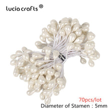 Load image into Gallery viewer, 6/10/12/70/90/144pcs White Hybrid Flower Cherry Stamen Berries Bundle DIY Cake Christmas Wedding Gifts Box Wreaths Decor D0604