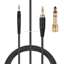 Load image into Gallery viewer, 6.35mm Replacement Nylon Braided Cable Extension Cord For Shure SRH440 SRH840 SRH940 SRH750DJ SRH 840 940 440 Headphones