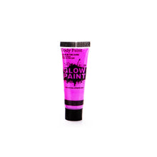 Load image into Gallery viewer, 6 fluorescent body paint pigments uv light washable luminescent pigments for face and body paint in dark body paint