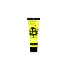 Load image into Gallery viewer, 6 fluorescent body paint pigments uv light washable luminescent pigments for face and body paint in dark body paint