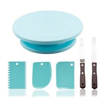 Load image into Gallery viewer, 6Pcs/Set Plastic Cake Turntable Rotating Cake Plastic Dough Pastry Decorating Cream Stand Rotary Table DIY Pan Baking Tool
