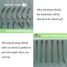 Load image into Gallery viewer, 6pcs Carp Fishing Hair Rigs Ready Made Carp Fishing Hook Size 2#4#6#8 Fishing Tackle Equipment Accessories Pesca