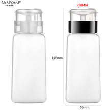 Load image into Gallery viewer, 60ML /150ML Nail Bottle Empty Press Pump Dispenser Plastic Polish Remover Cleaner Portable Makeup Manicure Tool 500Pcs Wipes