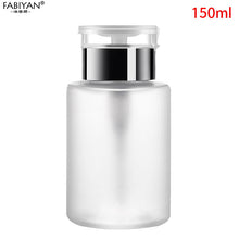 Load image into Gallery viewer, 60ML /150ML Nail Bottle Empty Press Pump Dispenser Plastic Polish Remover Cleaner Portable Makeup Manicure Tool 500Pcs Wipes