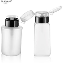 Load image into Gallery viewer, 60ML /150ML Nail Bottle Empty Press Pump Dispenser Plastic Polish Remover Cleaner Portable Makeup Manicure Tool 500Pcs Wipes