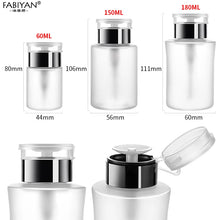 Load image into Gallery viewer, 60ML /150ML Nail Bottle Empty Press Pump Dispenser Plastic Polish Remover Cleaner Portable Makeup Manicure Tool 500Pcs Wipes