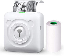 Load image into Gallery viewer, Portable Bear Pocket Printer Mini Bluetooth Wireless PeriPage Thermal Printer Compatible with Android iOS Windows Kids Gifts White 203DPI