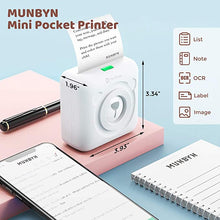 Load image into Gallery viewer, Portable Bear Pocket Printer Mini Bluetooth Wireless PeriPage Thermal Printer Compatible with Android iOS Windows Kids Gifts White 203DPI