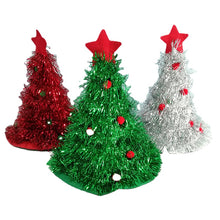 Load image into Gallery viewer, Christmas Tree Hat Christmas Decoration Supplies Non-Woven Rain Silk Christmas Hat Party Supplies Dress up Christmas Hat
