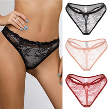 Load image into Gallery viewer, Varsbaby Sexy Transparent Lace 2Pcs Low-waist ThongPanties