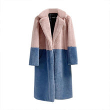 Load image into Gallery viewer, Women Outerwear Teddy Coat Mink Velvet Cardigan Loose Jacket Winter Faux Fur Mid-Length Suit Collar