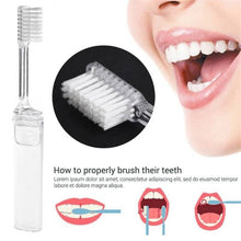 Load image into Gallery viewer, Travel Portable Folding Toothbrush Transparent Mini Toothbrush Practical Soft Toothbrush