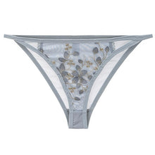 Load image into Gallery viewer, Women Sexy Lace Flowers Embroidery Panties Low Waist Mesh Temptation Breifs French Luxury Underwear Plus Size Breathable Panty