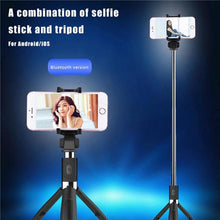 Load image into Gallery viewer, 3 In 1 Handheld Tripod Bluetooth Controller Selfie Stick Extendable Monopod Tripod for Apple Android
