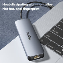 Load image into Gallery viewer, Ethernet Adapter USB 2.0 100Mbps Ethernet with 3 Ports HUB Converter 5 in 1 Ethernet HUB Splitter Portable Extension Data Hub Support PS4 PS5 Switch