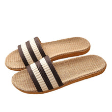 Load image into Gallery viewer, Four Seasons Women's Indoor Sweat-Absorbent Mute Household Slippers Thick Bottom Soft Bottom Wooden Floor Slippers Men's Spring and Summer