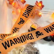 Load image into Gallery viewer, 6Mx8CM Halloween Warning Tape Signs Halloween Props Danger Warning Line New Isolation Belt Sign Party Outdoor Garden Decor