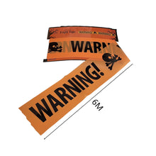 Load image into Gallery viewer, 6Mx8CM Halloween Warning Tape Signs Halloween Props Danger Warning Line New Isolation Belt Sign Party Outdoor Garden Decor