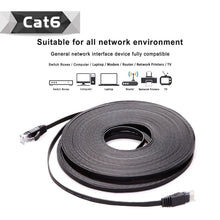 Load image into Gallery viewer, 6pack 15cm 50cm 1m 2m3m5m10m 30m 98FT cable CAT6 Flat UTP Ethernet Network Cable RJ45 Patch LAN cable black/ blue / white color