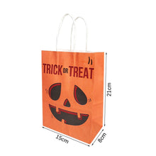 Load image into Gallery viewer, 6Pcs Halloween Paper Bags Ghost Pumpkin Orange Biscuit Candy Gift Bags for Kids Halloween Party Decoations Supplies 21x15x8cm