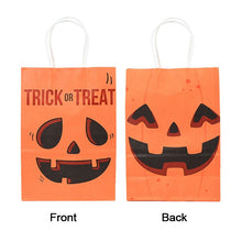 Load image into Gallery viewer, 6Pcs Halloween Paper Gift Bag Trick Or Treat Pumpkin Ghost Candy Cookie Snack Treat Bags Kids Halloween Party Gift Packaging