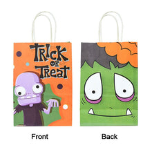 Load image into Gallery viewer, 6Pcs Halloween Paper Gift Bag Trick Or Treat Pumpkin Ghost Candy Cookie Snack Treat Bags Kids Halloween Party Gift Packaging