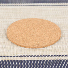 Load image into Gallery viewer, 6Pcs Handy Round Shape Dia 9cm Plain Natural Cork Coasters Wine Drink Coffee Tea Cup Mats Table Pad For Home Office Kitchen