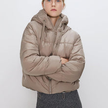 Load image into Gallery viewer, Winter Hooded Parkas Women Large Size Thicken Women Winter Jacket Windproof Solid Color Cotton Padded Jacket Female